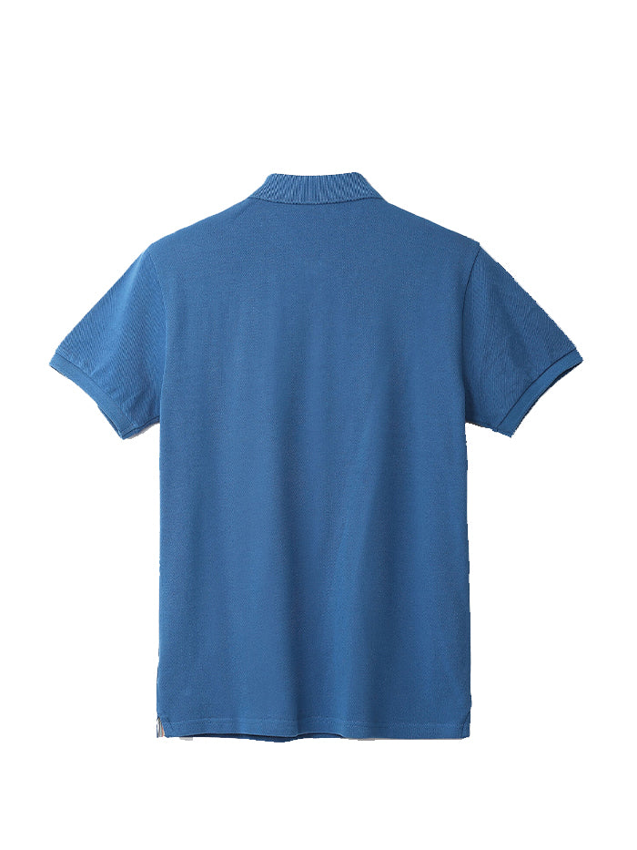 UNITED COLORS OF BENETTON BASIC BLUE POLO T-SHIRT