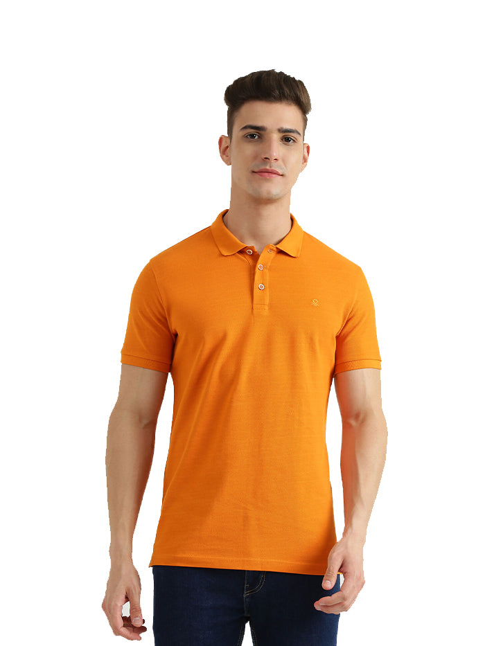 UNITED COLORS OF BENETTON MENS SHORT SLEEVE SOLID POLO T-SHIRT