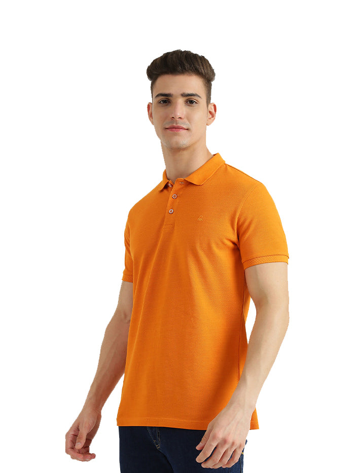 UNITED COLORS OF BENETTON MENS SHORT SLEEVE SOLID POLO T-SHIRT