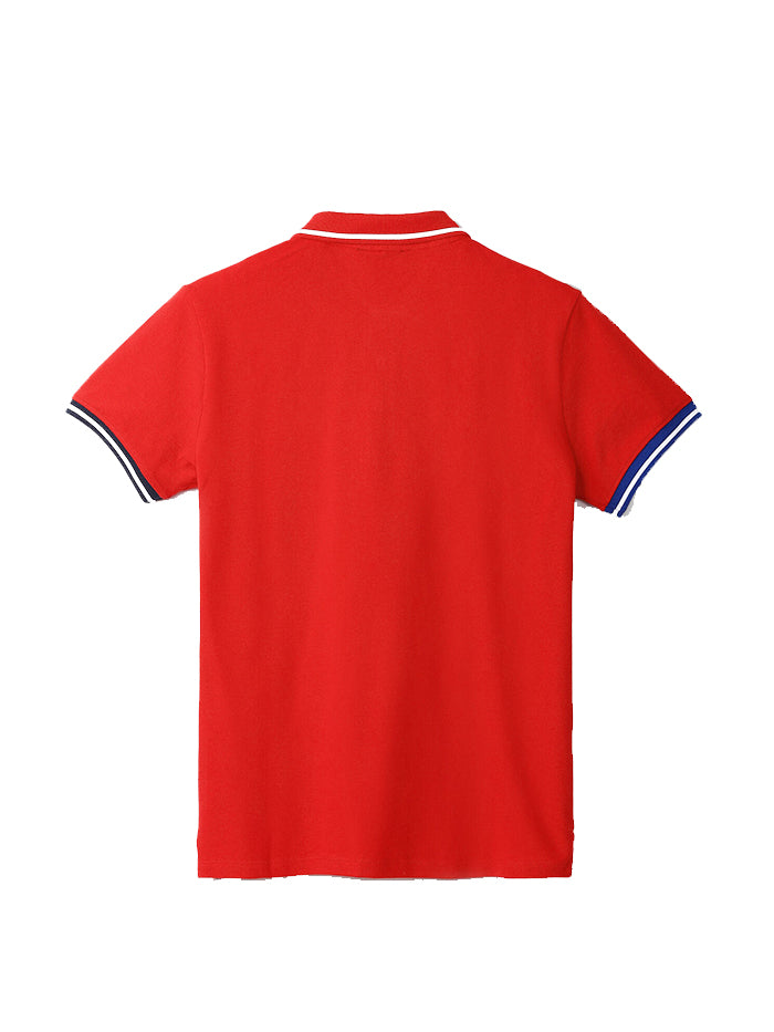 UNITED COLORS OF BENETTON RED PRINTED POLO T-SHIRT