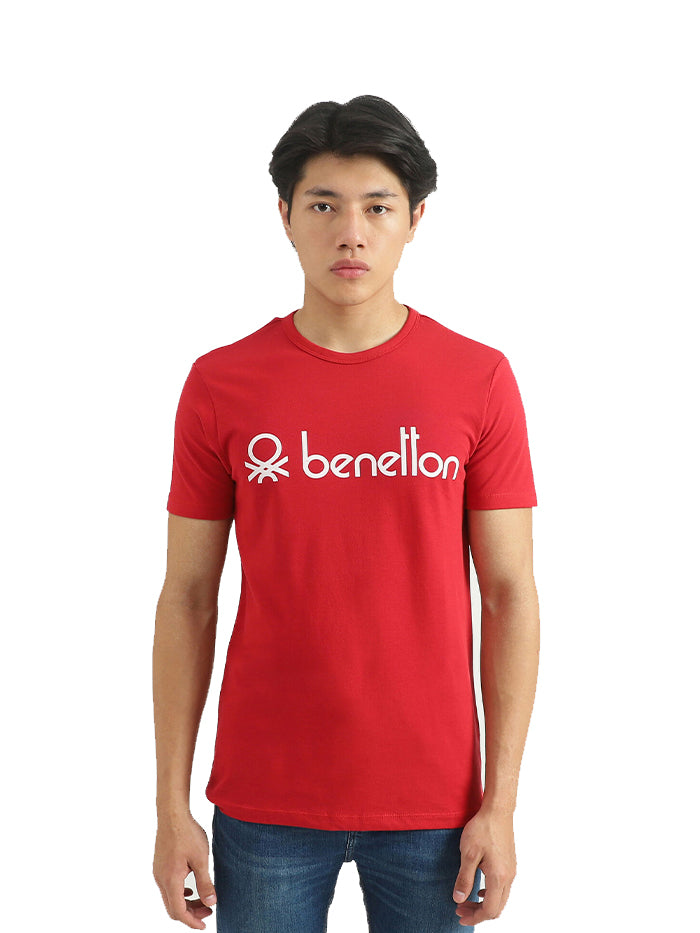 UNITED COLORS OF BENETTON MEN BRAND LOGO T-SHIRT