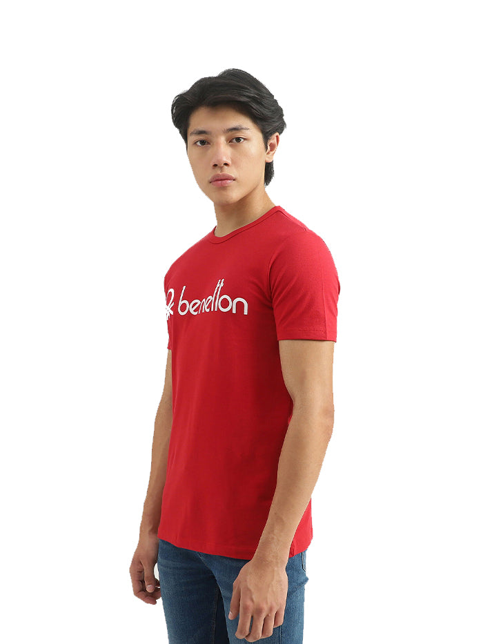 UNITED COLORS OF BENETTON MEN BRAND LOGO T-SHIRT
