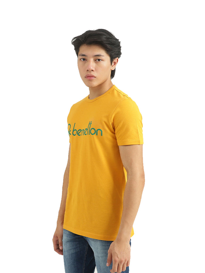 UNITED COLORS OF BENETTON MEN BRAND LOGO T-SHIRT