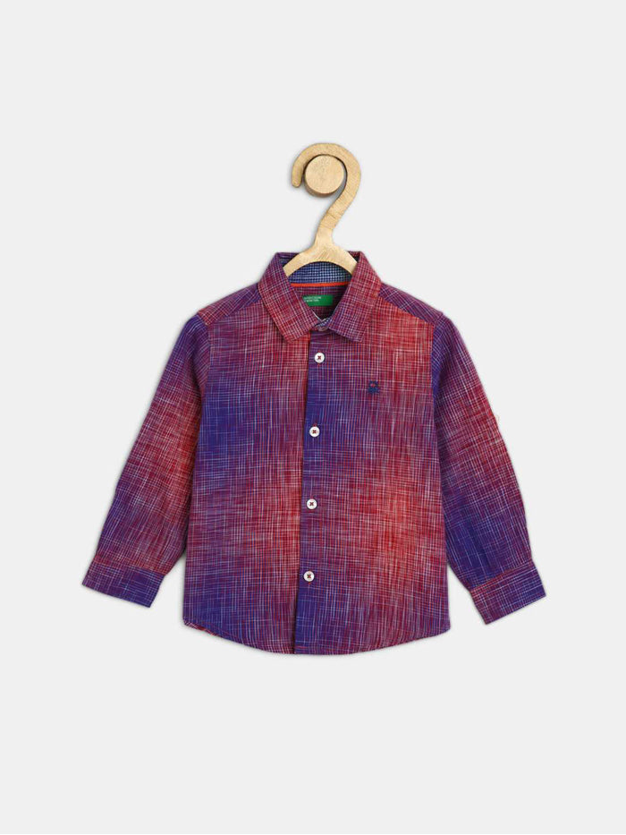 Boys Regular Fit Checkered  Casual Shirt