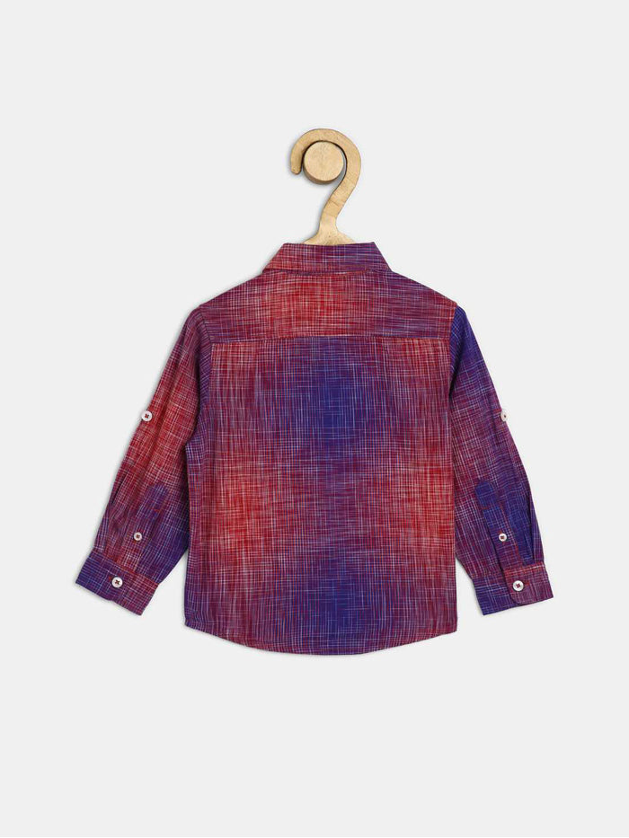 Boys Regular Fit Checkered  Casual Shirt