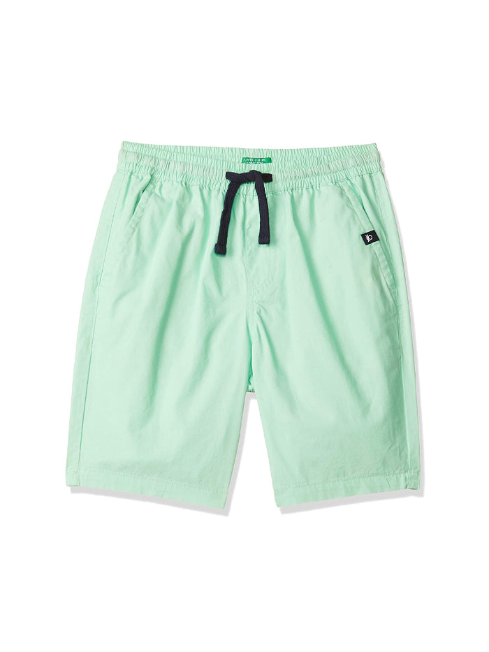 United Colors of Benetton Boy's Regular Fit Cotton Shorts- GREEN