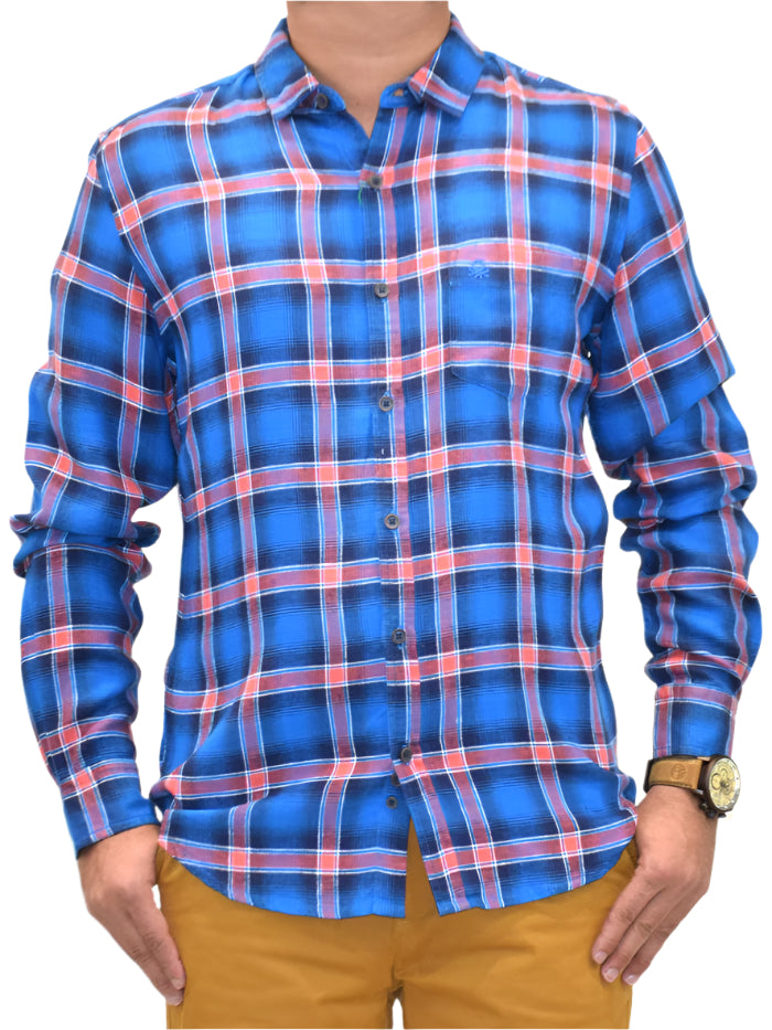 F/S LYOCELL TWILL CHECK SHIRT