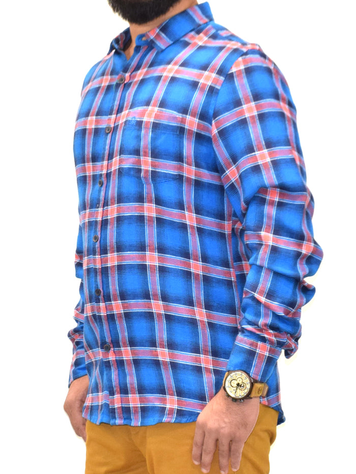 F/S LYOCELL TWILL CHECK SHIRT