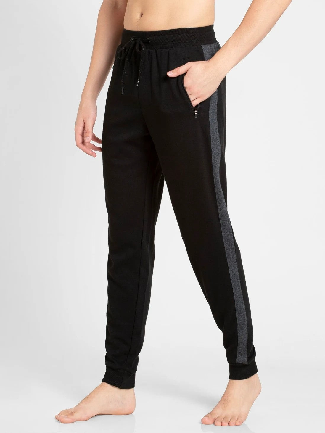 Men's Black & True Black Melange Jogger