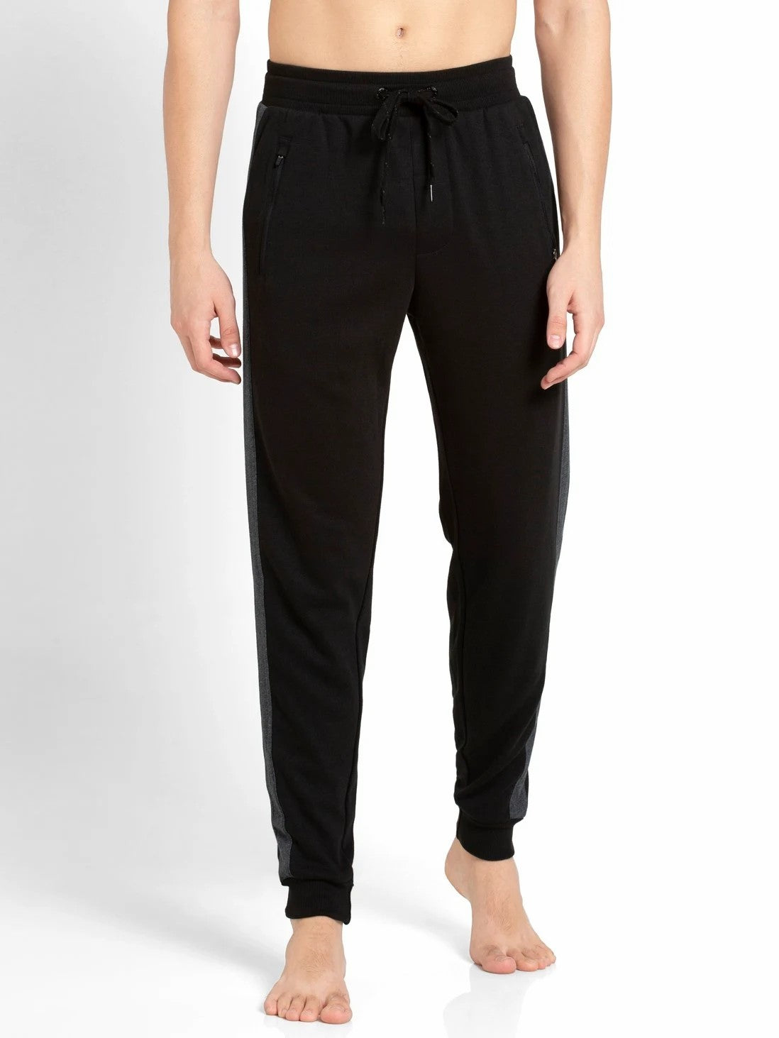 Men's Black & True Black Melange Jogger