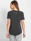 Ladies Black Melange T-Shirt