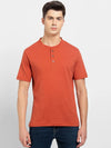 Men&#39;s Cinnabar Henley Half Sleeve T-Shirt
