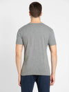 Men&#39;s Grey Melange V-Neck T-shirt