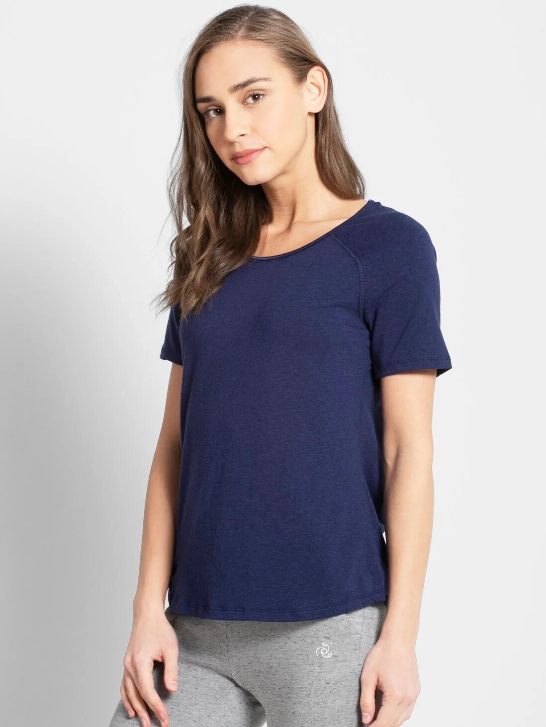 Ladies Imperial Blue Melange T-Shirt