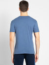 Men&#39;s Light Denim Melange V-Neck T-shirt