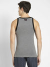 Men&#39;s Mid Grey Melange &amp; Black Fashion Vest