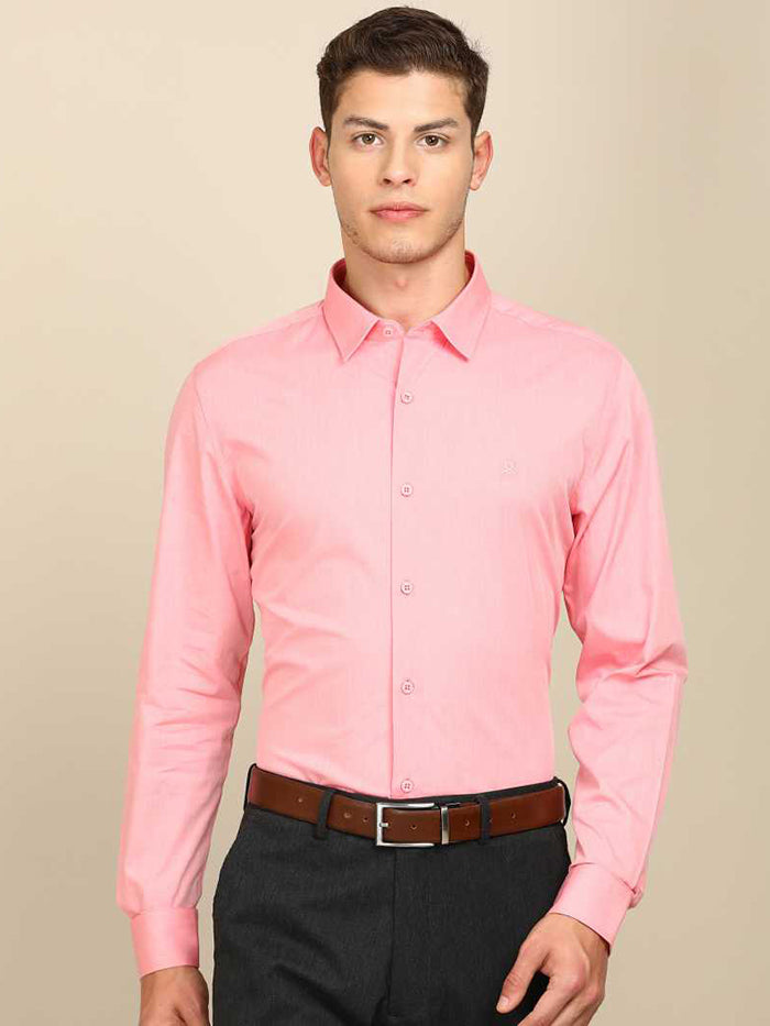 Men Slim Fit Solid Casual Shirt