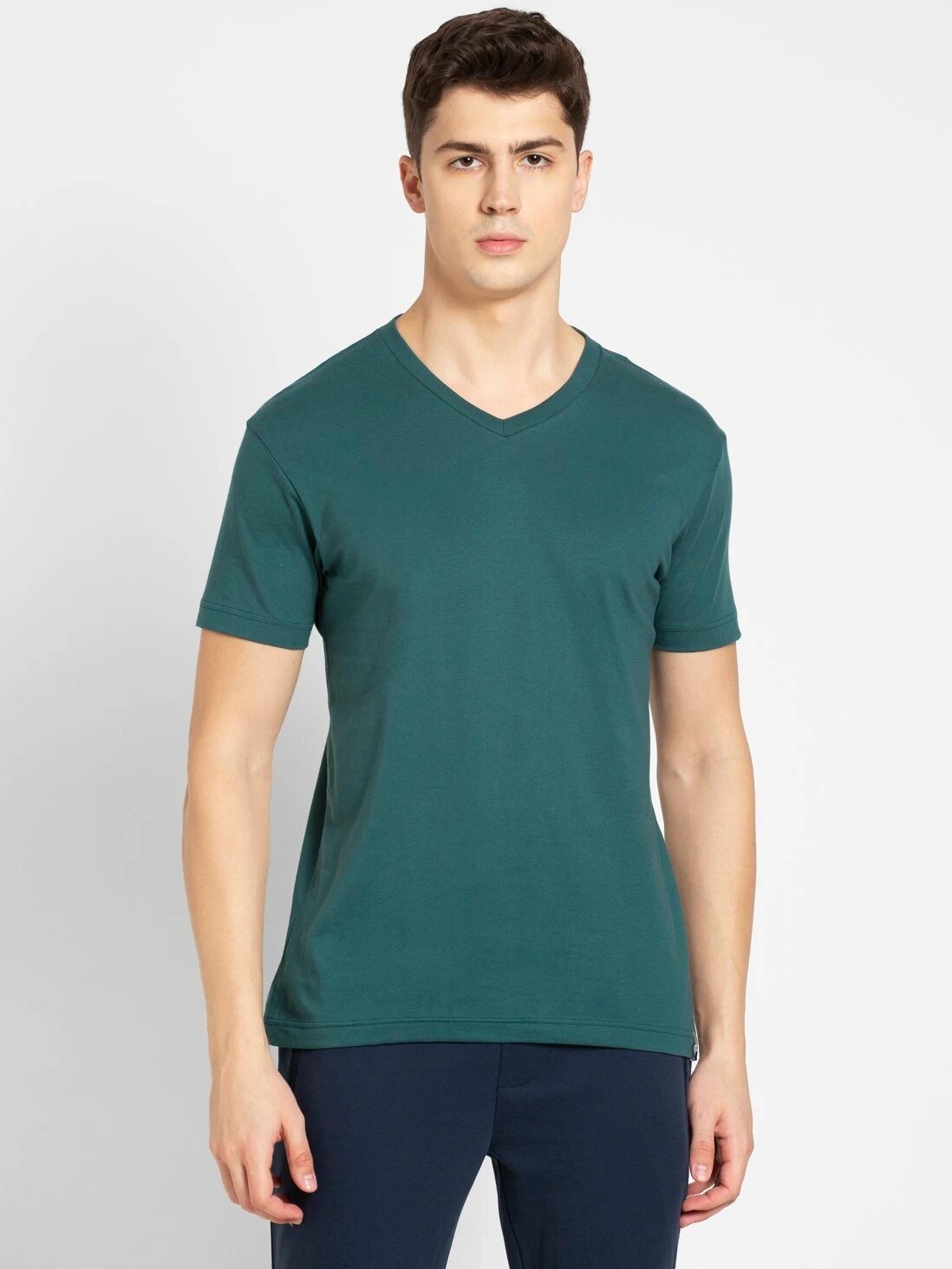 Green v neck t shirt outlet mens