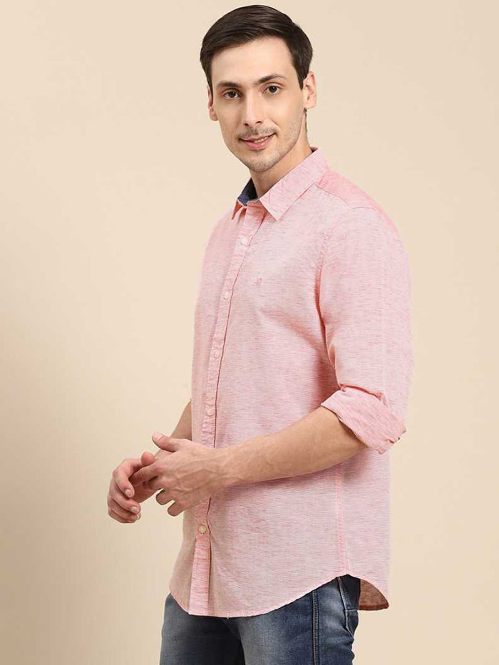 Men Slim Fit Solid Casual Shirt