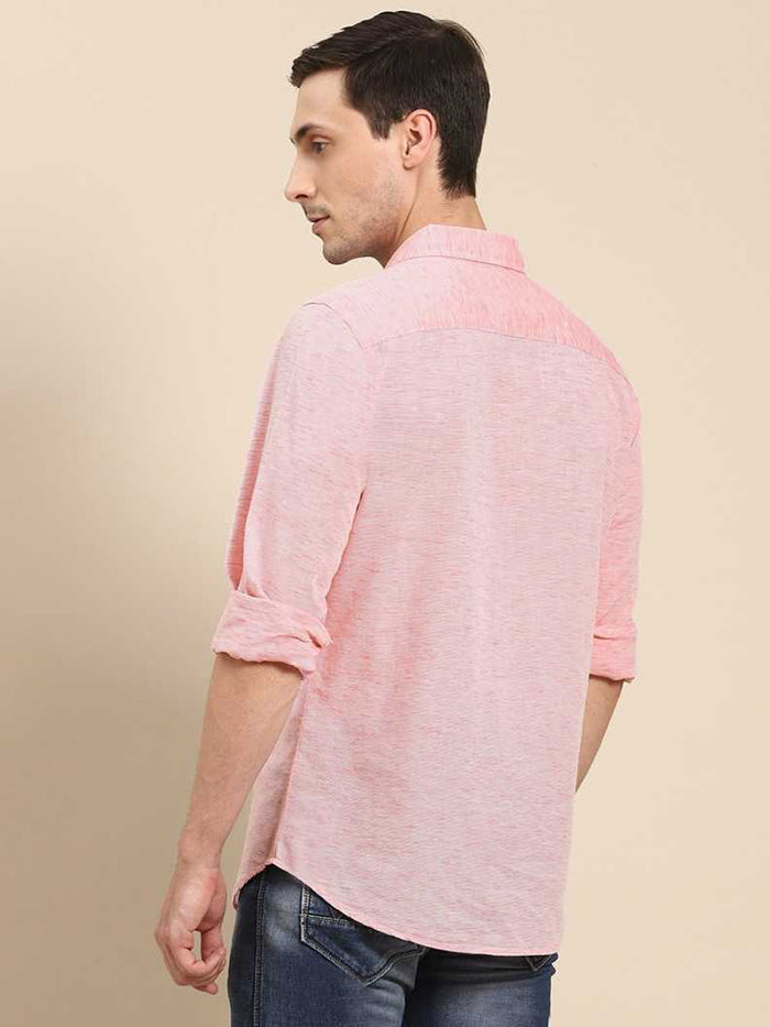 Men Slim Fit Solid Casual Shirt