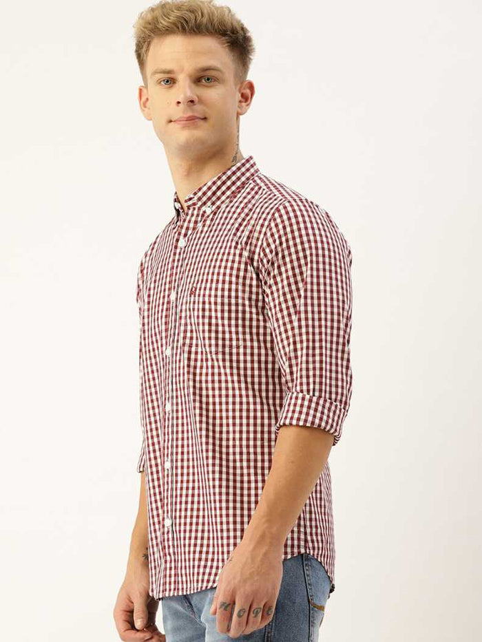 United colors of benetton men's checkered casual sales shirt